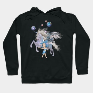 Cute little fayri with wonderful unicorn Hoodie